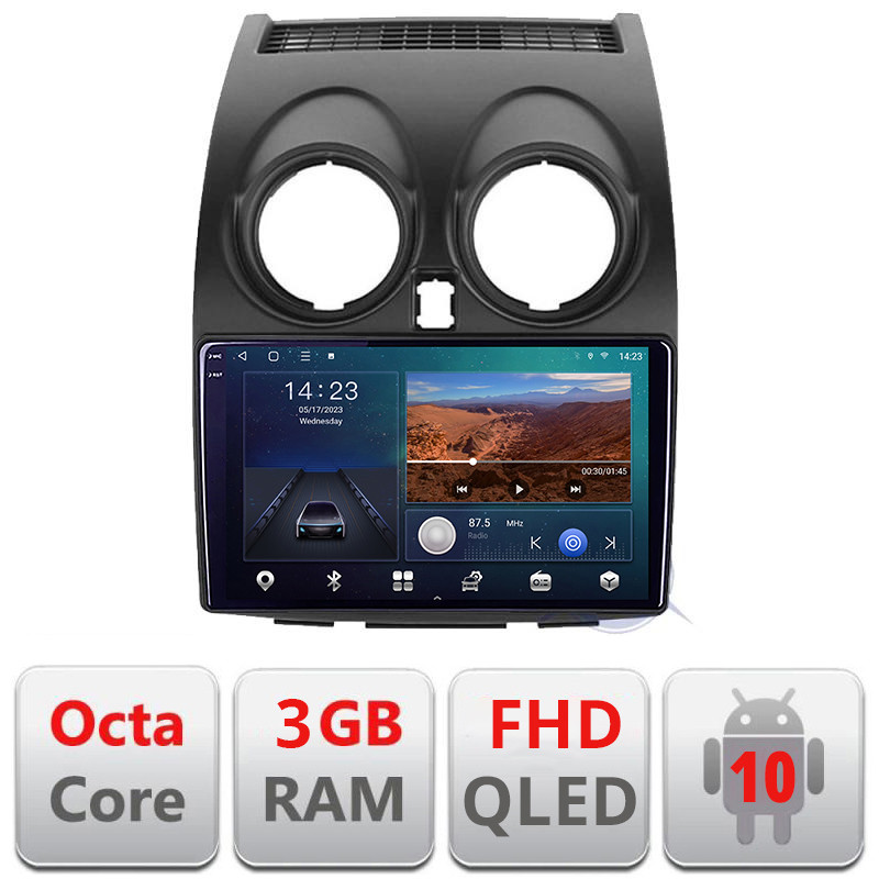 27218.jpg Navigatie dedicata Nissan Qashqai B-499 Android Ecran QLED octa core 3+32 carplay android auto KIT-499+EDT-E309V3 - imagine 1