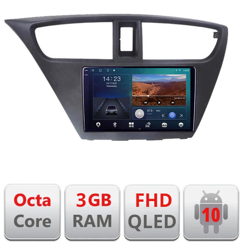 27345.jpg Navigatie dedicata Honda Civic 2012-2016 B-CIVIC Android Ecran QLED octa core 3+32 carplay android auto KIT-civic+EDT-E309V3+ctsho006.2+ctmultilead.2+cab- - imagine 1