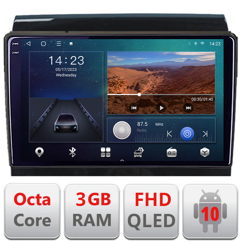 27387.jpg Navigatie dedicata Fiat Ducato Citroen Jumper Peugeot Expert 2006-2018 variante radio cd sau navigatie de fabrica Android Ecran QLED octa core 3+32 carplay android auto KIT-ducato-high+EDT-E309V3 - imagine 1