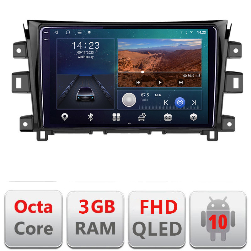 27564.jpg Navigatie dedicata NIssan Navara 2017- B-NAVARA17 Android Ecran QLED octa core 3+32 carplay android auto KIT-navara17+EDT-E309V3 - imagine 1
