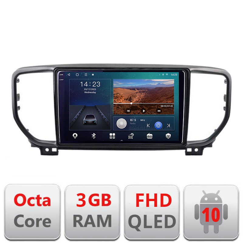 27650.jpg Navigatie dedicata Kia Sportage facelift 2019 - B-sportage-19 Android Ecran QLED octa core 3+32 carplay android auto KIT-sportage-19+EDT-E309V3 - imagine 1