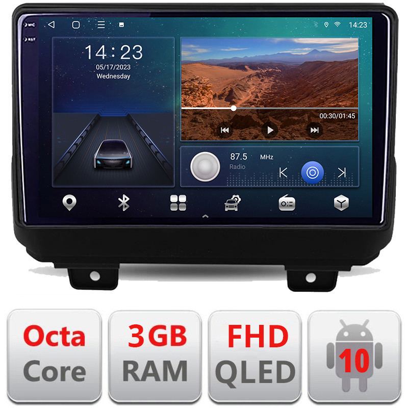 27720.jpg Navigatie dedicata Jeep Wrangler 2018- B-WRANGLER Android Ecran QLED octa core 3+32 carplay android auto KIT-WRANGLER+EDT-E309V3 - imagine 1