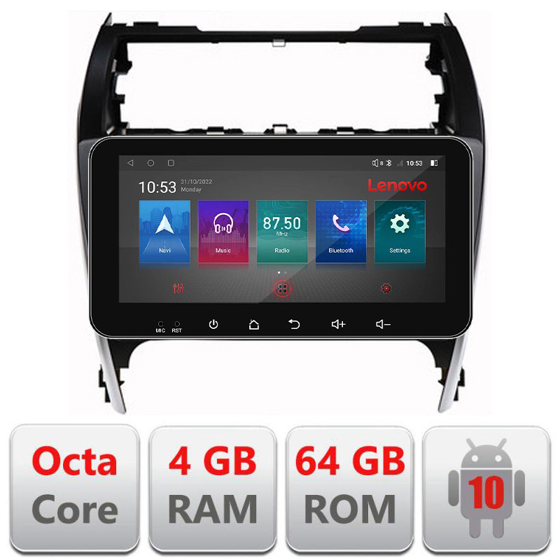 27806.jpg Navigatie dedicata Toyota Camry 2012-2018 Android radio gps internet Lenovo Octa Core 4+64 LTE ecran de 10.33' wide Kit-camry12+EDT-E511-PRO - imagine 1