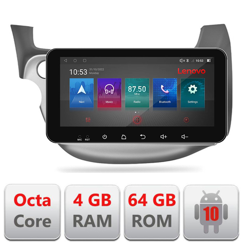 27858.jpg Navigatie dedicata Honda Fit 2008-2013 Android radio gps internet Lenovo Octa Core 4+64 LTE ecran de 10.33' wide Kit-fit-08+EDT-E511-PRO - imagine 1