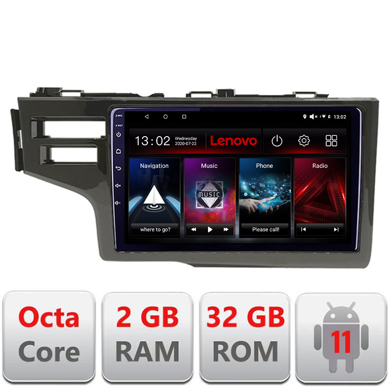 27878.jpg Navigatie dedicata Honda Fit 2014-2019 Android radio gps internet Lenovo Octa Core 2+32 Kit-fit-14+EDT-E509-lite - imagine 1