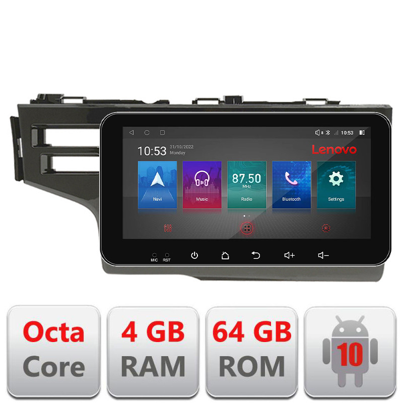 27884.jpg Navigatie dedicata Honda Fit 2014-2019 Android radio gps internet Lenovo Octa Core 4+64 LTE ecran de 10.33' wide Kit-fit-14+EDT-E511-PRO - imagine 1