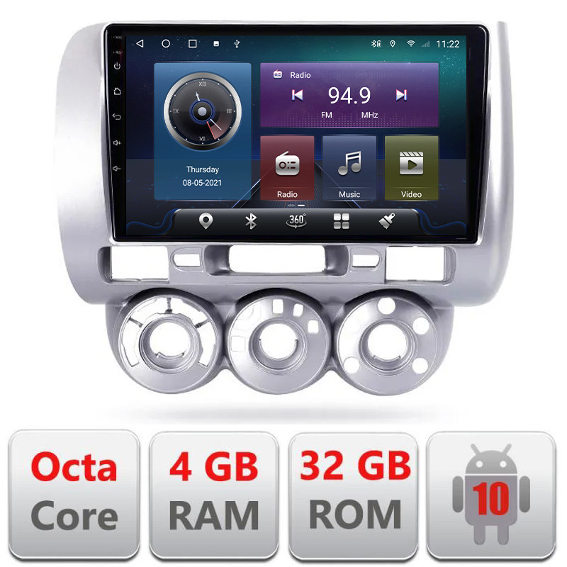 27988.jpg Navigatie dedicata Honda Fit Jazz 2004-2008 Android radio gps internet Octa core 4+32 Kit-jazz+EDT-E409 - imagine 1