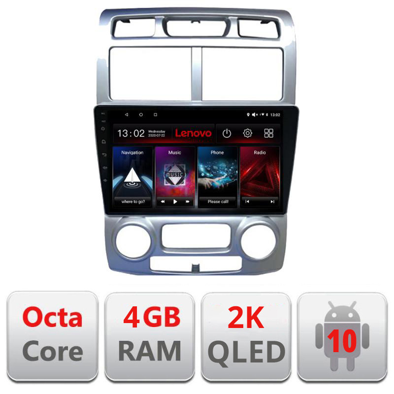 28036.jpg Navigatie dedicata Lenovo Kia Sportage 2005-2007 L-0023, Octacore, 4Gb RAM, 64Gb Hdd, 4G, QLED 2K, DSP, Carplay, Bluetooth - imagine 1