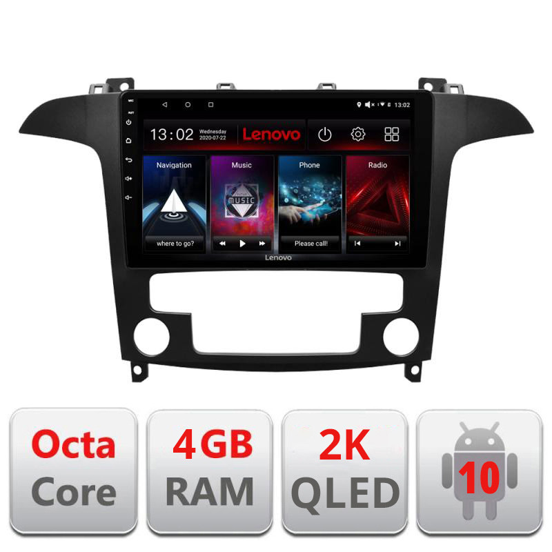 28038.jpg Navigatie dedicata Lenovo Ford S-Max 2008-2012 L-003, Octacore, 4Gb RAM, 64Gb Hdd, 4G, QLED 2K, DSP, Carplay, Bluetooth - imagine 1