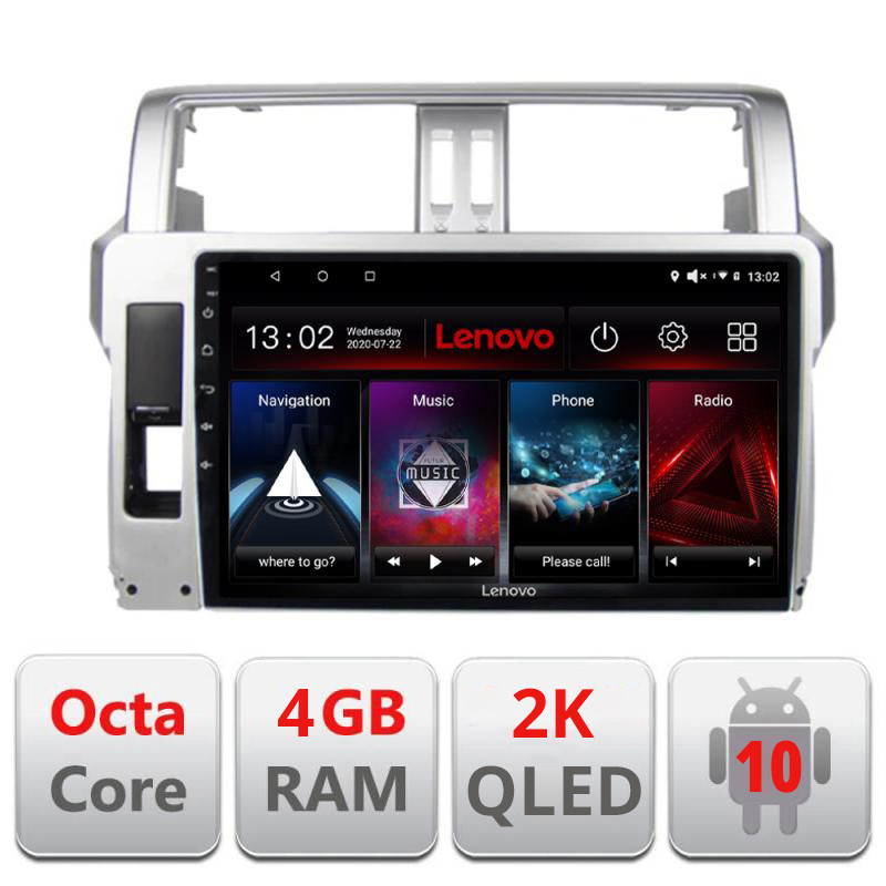 28086.jpg Navigatie dedicata Lenovo Toyota Landcruiser J150 Prado 2014-2017 L-065, Octacore, 4Gb RAM, 64Gb Hdd, 4G, QLED 2K, DSP, Carplay, Bluetooth - imagine 1