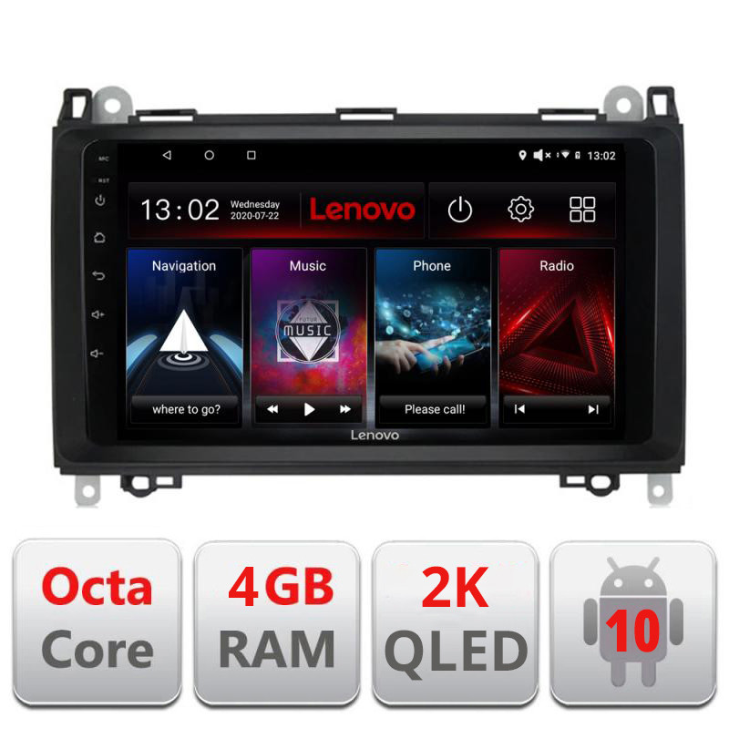 28088.jpg Navigatie dedicata Lenovo Mercedes VW L-068, Octacore, 4Gb RAM, 64Gb Hdd, 4G, QLED 2K, DSP, Carplay, Bluetooth - imagine 1