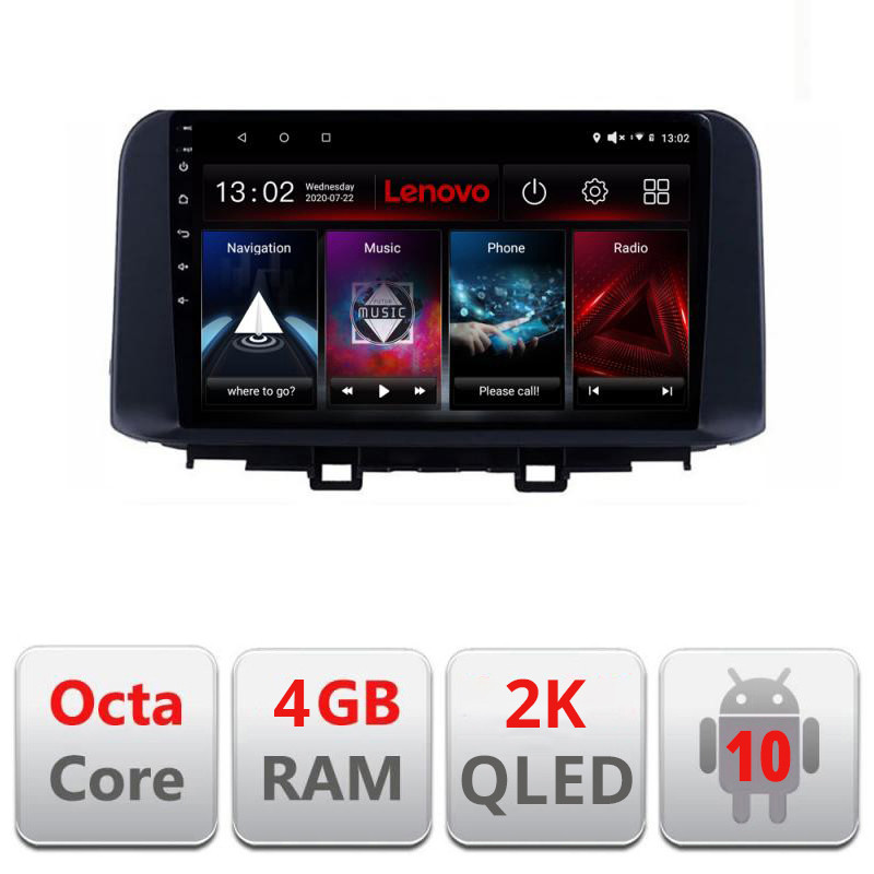 28124.jpg Navigatie dedicata Lenovo Hyndai Kona L-1058, Octacore, 4Gb RAM, 64Gb Hdd, 4G, QLED 2K, DSP, Carplay, Bluetooth - imagine 1