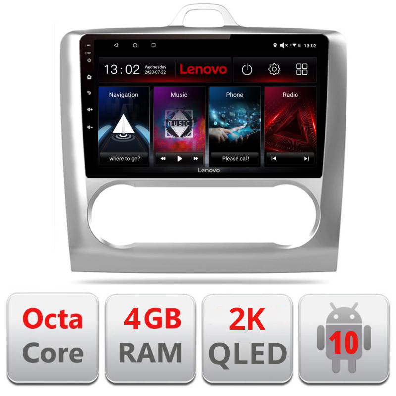 28154.jpg Navigatie dedicata Lenovo Ford Focus 2 Automat L-140-automatic , Octacore, 4Gb RAM, 64Gb Hdd, 4G, QLED 2K, DSP, Carplay, Bluetooth - imagine 1