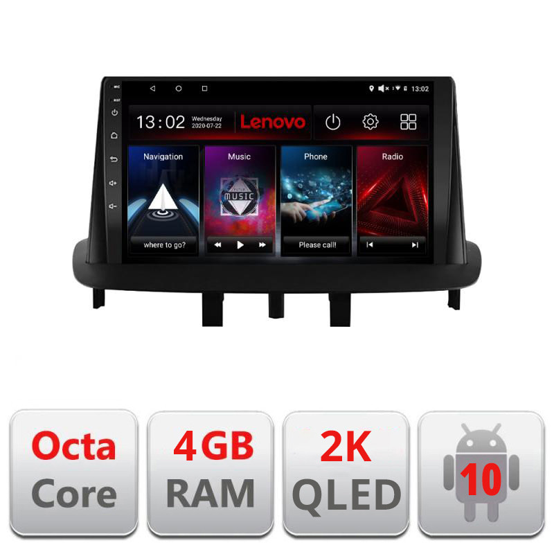 28160.jpg Navigatie dedicata Lenovo Renault Megane 3 L-145 , Octacore, 4Gb RAM, 64Gb Hdd, 4G, QLED 2K, DSP, Carplay, Bluetooth - imagine 1