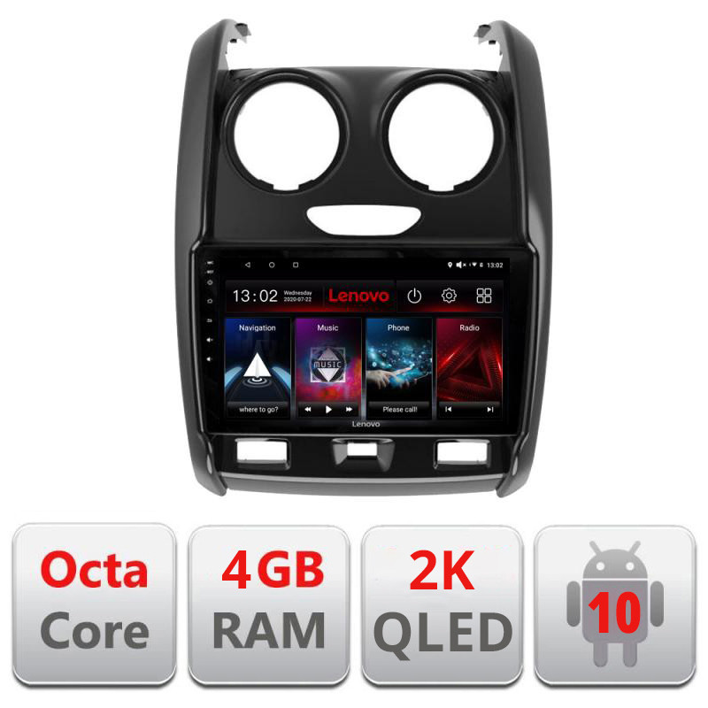 28166.jpg Navigatie dedicata Lenovo Dacia Duster 2012-2019 L-157, Octacore, 4Gb RAM, 64Gb Hdd, 4G, QLED 2K, DSP, Carplay, Bluetooth - imagine 1
