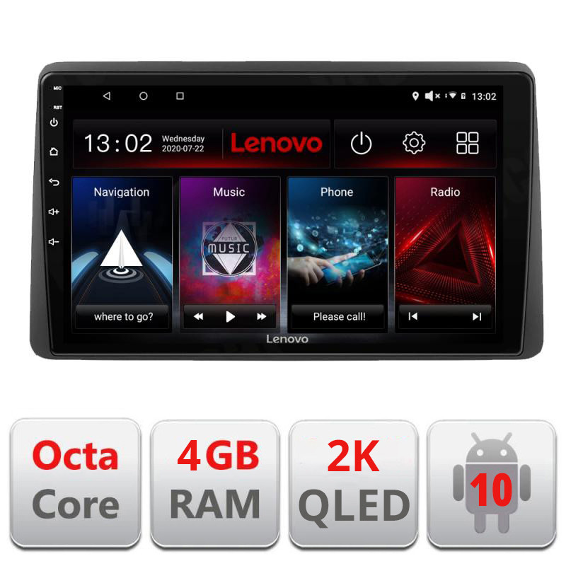 28182.jpg Navigatie dedicata Lenovo Dacia Duster dupa 2019 L-199, Octacore, 4Gb RAM, 64Gb Hdd, 4G, QLED 2K, DSP, Carplay, Bluetooth - imagine 1