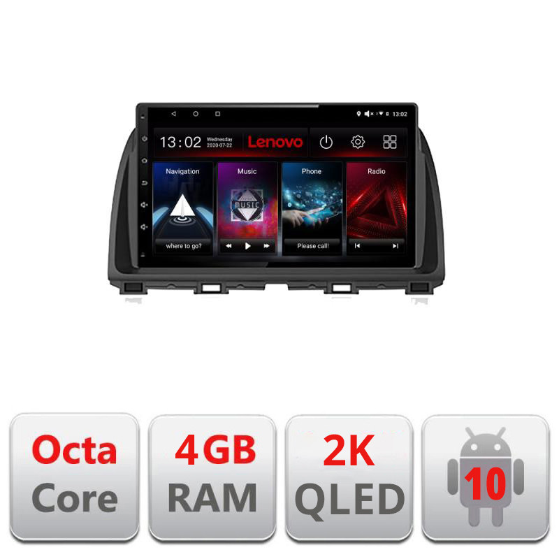 28194.jpg Navigatie dedicata Lenovo Mazda CX-5 2012-2015 L-212, Octacore, 4Gb RAM, 64Gb Hdd, 4G, QLED 2K, DSP, Carplay, Bluetooth - imagine 1