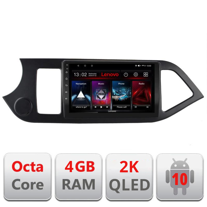 28200.jpg Navigatie dedicata Lenovo Kia Picanto 2011-2015 L-217, Octacore, 4Gb RAM, 64Gb Hdd, 4G, QLED 2K, DSP, Carplay, Bluetooth - imagine 1