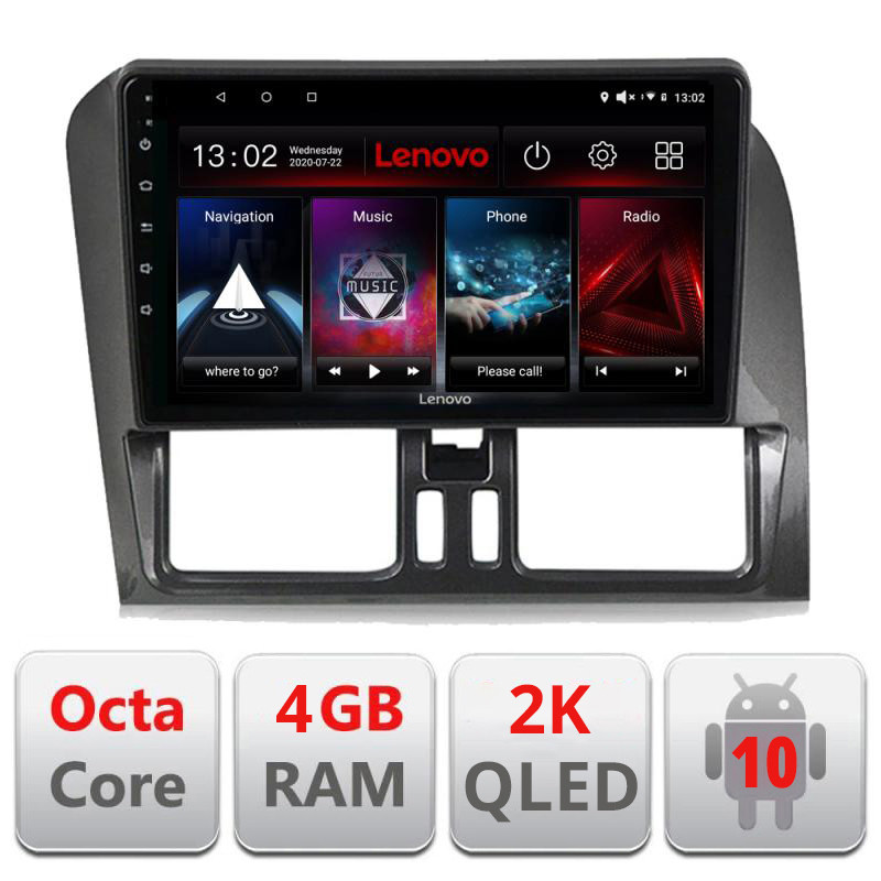 28236.jpg Navigatie dedicata Lenovo Volvo XC60 L-272, Octacore, 4Gb RAM, 64Gb Hdd, 4G, QLED 2K, DSP, Carplay, Bluetooth - imagine 1