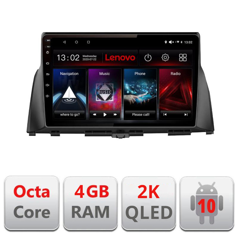 28260.jpg Navigatie dedicata Lenovo Kia Optima 2016- L-345, Octacore, 4Gb RAM, 64Gb Hdd, 4G, QLED 2K, DSP, Carplay, Bluetooth - imagine 1