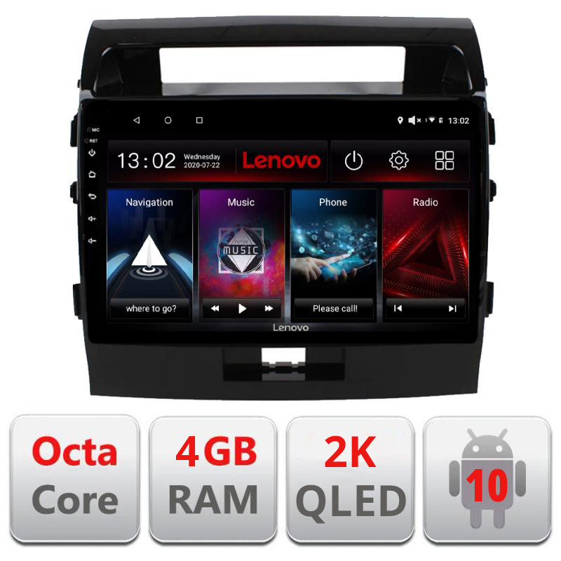 28276.jpg Navigatie dedicata Lenovo Toyota Land Cruiser L200 L-381, Octacore, 4Gb RAM, 64Gb Hdd, 4G, QLED 2K, DSP, Carplay, Bluetooth - imagine 1