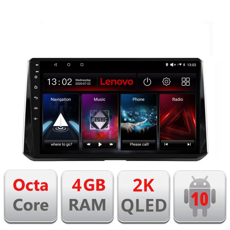 28280.jpg Navigatie dedicata Lenovo Toyota Corolla 2019- L-388-levin, Octacore, 4Gb RAM, 64Gb Hdd, 4G, QLED 2K, DSP, Carplay, Bluetooth - imagine 1