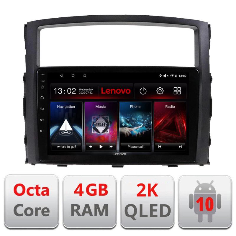 28288.jpg Navigatie dedicata Lenovo Mitsubishi Pajero L-452, Octacore, 4Gb RAM, 64Gb Hdd, 4G, QLED 2K, DSP, Carplay, Bluetooth - imagine 1