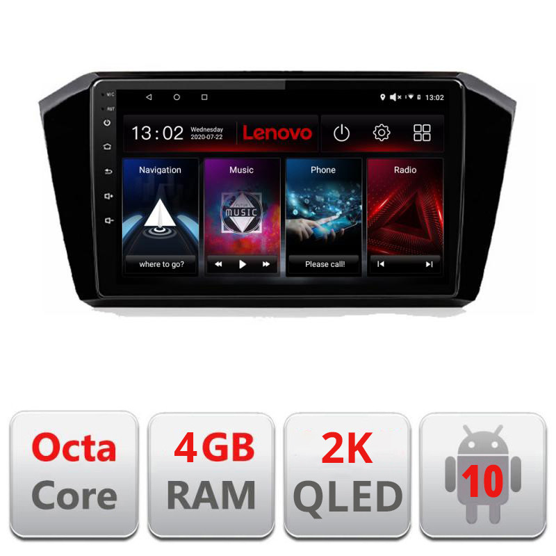 28322.jpg Navigatie dedicata Lenovo Volkswagen Passat 2015- L-518, Octacore, 4Gb RAM, 64Gb Hdd, 4G, QLED 2K, DSP, Carplay, Bluetooth - imagine 1