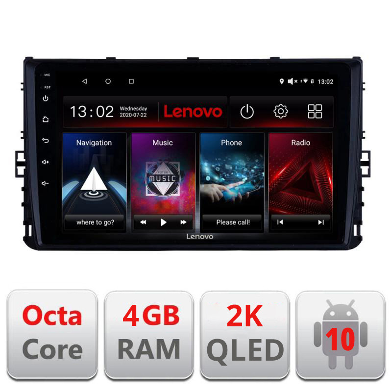 28544.jpg Navigatie dedicata Lenovo VW 2DIN 2018- L-933, Octacore, 4Gb RAM, 64Gb Hdd, 4G, QLED 2K, DSP, Carplay, Bluetooth - imagine 1