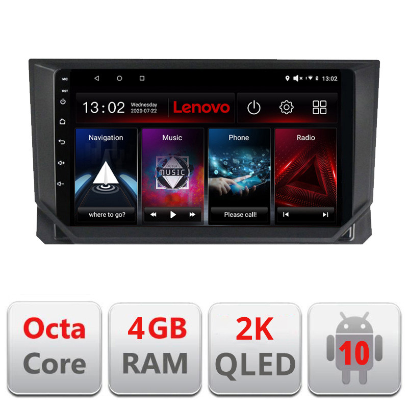 28558.jpg Navigatie dedicata Lenovo Seat Arona , Octacore, 4Gb RAM, 64Gb Hdd, 4G, QLED 2K, DSP, Carplay, Bluetooth - imagine 1