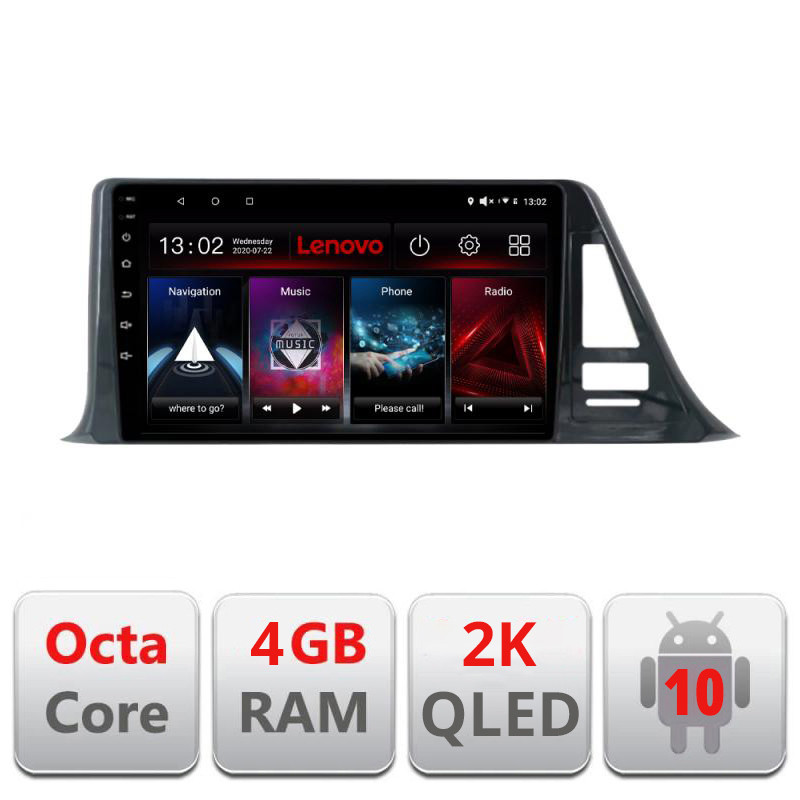 28623.jpg Navigatie dedicata Lenovo Toyota CH-R LOW L-CH-R-A, Octacore, 4Gb RAM, 64Gb Hdd, 4G, QLED 2K, DSP, Carplay, Bluetooth - imagine 1