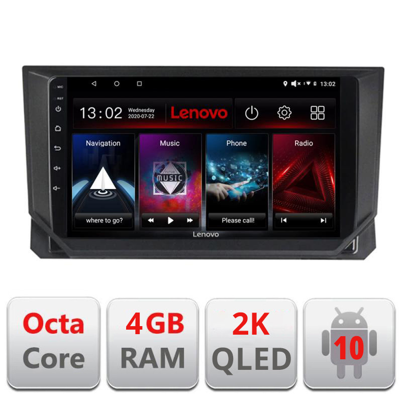 28765.jpg Navigatie dedicata Lenovo Seat Ibiza 2017- L-IBZ, Octacore, 4Gb RAM, 64Gb Hdd, 4G, QLED 2K, DSP, Carplay, Bluetooth - imagine 1