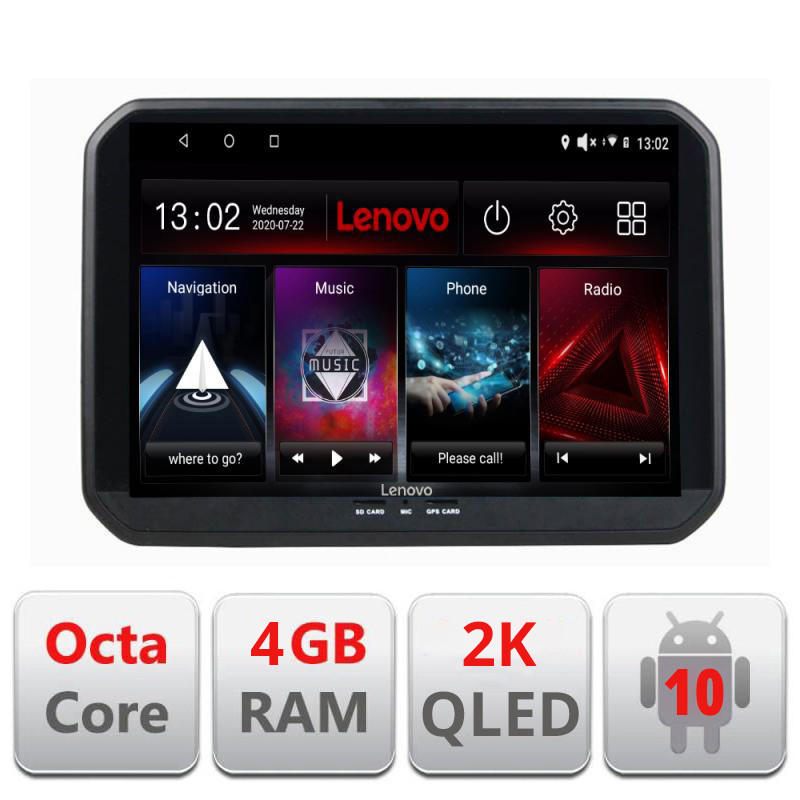 28767.jpg Navigatie dedicata Lenovo Suzuki Ignis 2016- L-IGNIS16, Octacore, 4Gb RAM, 64Gb Hdd, 4G, QLED 2K, DSP, Carplay, Bluetooth - imagine 1