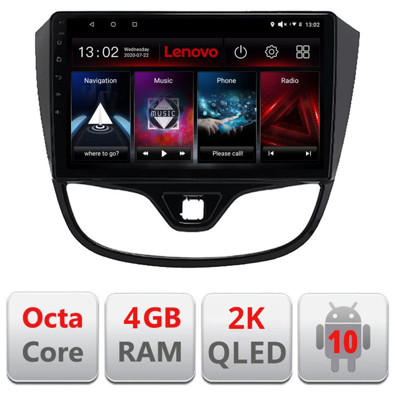 28795.jpg Navigatie dedicata Lenovo Opel Karl 2017- L-karl, Octacore, 4Gb RAM, 64Gb Hdd, 4G, QLED 2K, DSP, Carplay, Bluetooth - imagine 1