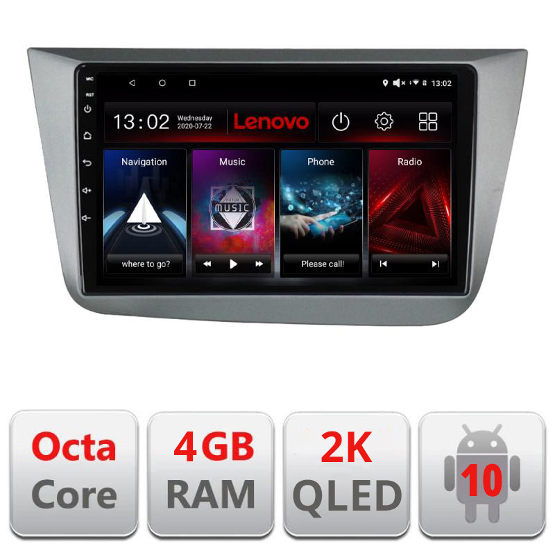 28813.jpg Navigatie dedicata Lenovo Seat Leon 2005-2012 L-leon05, Octacore, 4Gb RAM, 64Gb Hdd, 4G, QLED 2K, DSP, Carplay, Bluetooth - imagine 1