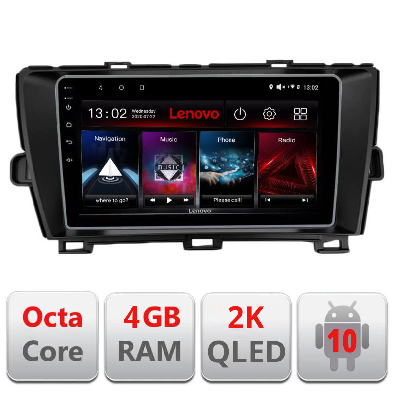 28997.jpg Navigatie dedicata Lenovo Toyota Prius 2009-2014 L-TY39, Octacore, 4Gb RAM, 64Gb Hdd, 4G, QLED 2K, DSP, Carplay, Bluetooth - imagine 1