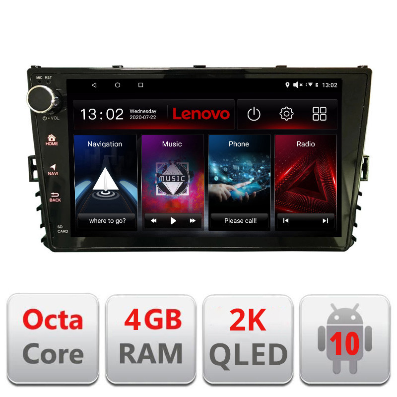 29009.jpg Navigatie dedicata Lenovo VW masini dupa 2018, Octacore, 4Gb RAM, 64Gb Hdd, 4G, QLED 2K, DSP, Carplay, Bluetooth - imagine 1