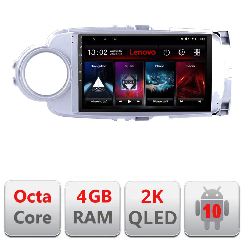 29035.jpg Navigatie dedicata Lenovo Toyota Yaris 2010-2018 L-YARIS10, Octacore, 4Gb RAM, 64Gb Hdd, 4G, QLED 2K, DSP, Carplay, Bluetooth - imagine 1