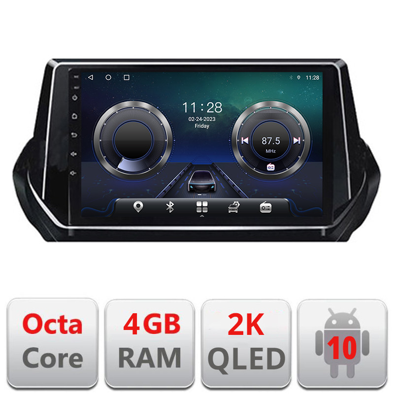 29071.jpg Navigatie dedicata Peugeot 2008 2020- Android ecran Qled 2K Octa core 4+32 Kit-209-2020+EDT-E409-2K - imagine 1