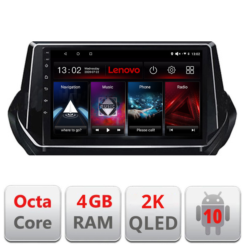 29079.jpg Navigatie dedicata Peugeot 2008 2020-, Octacore Qualcomm, 4Gb RAM, 64Gb Hdd, 4G, Qled 2K, DSP, Carplay, Bluetooth KIT-209-2020+EDT-E509v2-2K - imagine 1