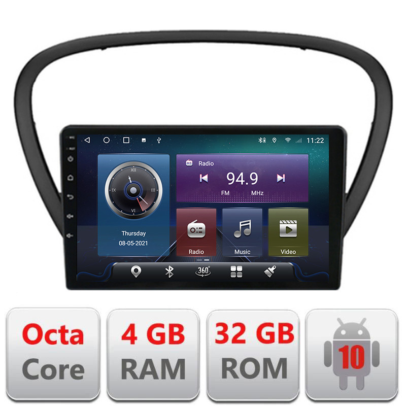 29097.jpg Navigatie dedicata Peugeot 607 Android radio gps internet Octa core 4+32 Kit-607+EDT-E409 - imagine 1