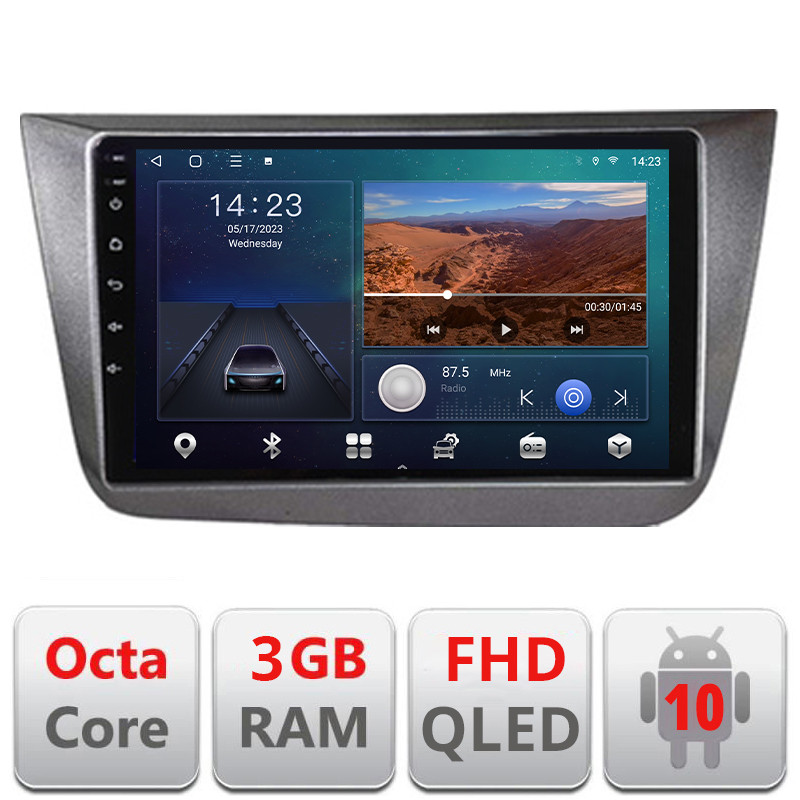 29121.jpg Navigatie dedicata Seat Altea 2005-2014 Android radio gps internet quad core 3+32 carplay android auto Kit-altea+EDT-E309v3 - imagine 1