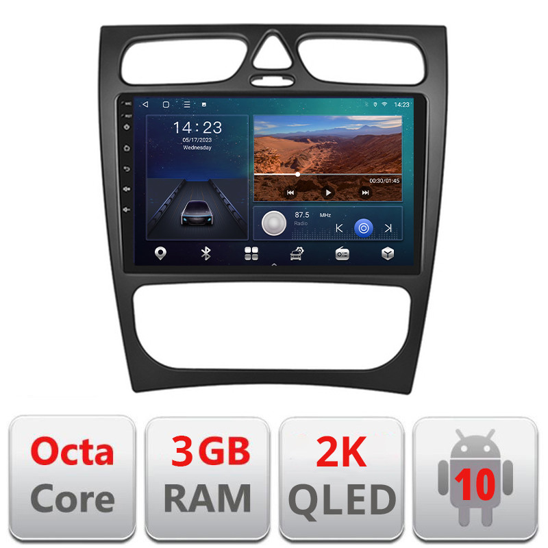 29691.jpg Navigatie dedicata Mercedes CLK facelift Android ecran Qled 2K Octa Core 3+32 carplay android auto Kit-facelift+EDT-E309v3-2K - imagine 1