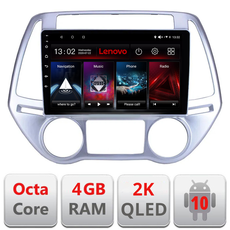 29731.jpg Navigatie dedicata Hyundai I20 2011-2014 manual si automat , Octacore Qualcomm, 4Gb RAM, 64Gb Hdd, 4G, Qled 2K, DSP, Carplay, Bluetooth KIT-i20-2012+EDT-E509v2-2K - imagine 1