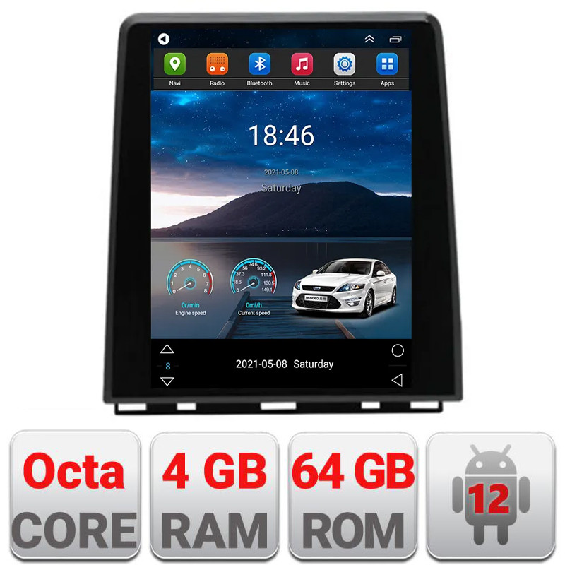 29891.jpg Navigatie dedicata Edonav tip Tesla Renault Clio 5,Qled 9.7",Octacore,4Gb RAM,64Gb Hdd,4G,DSP,Carplay,Bluetooth - imagine 1