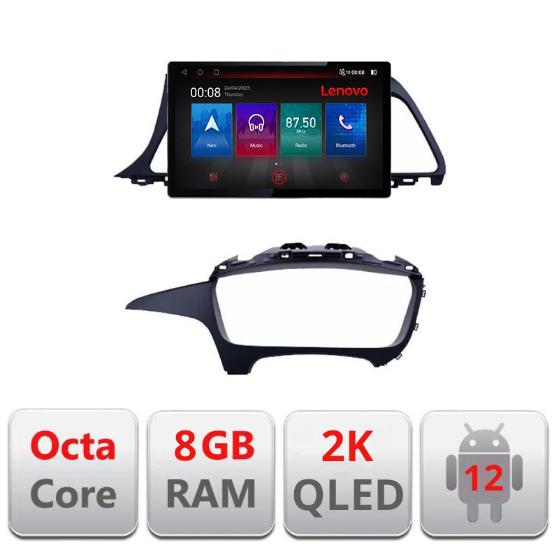 30446.jpg Navigatie dedicata Hyundai Sonata N-417 Lenovo ecran 13" 2K 8+128 Android Waze USB Navigatie 4G 360 Toslink Youtube Radio KIT-4 - imagine 1