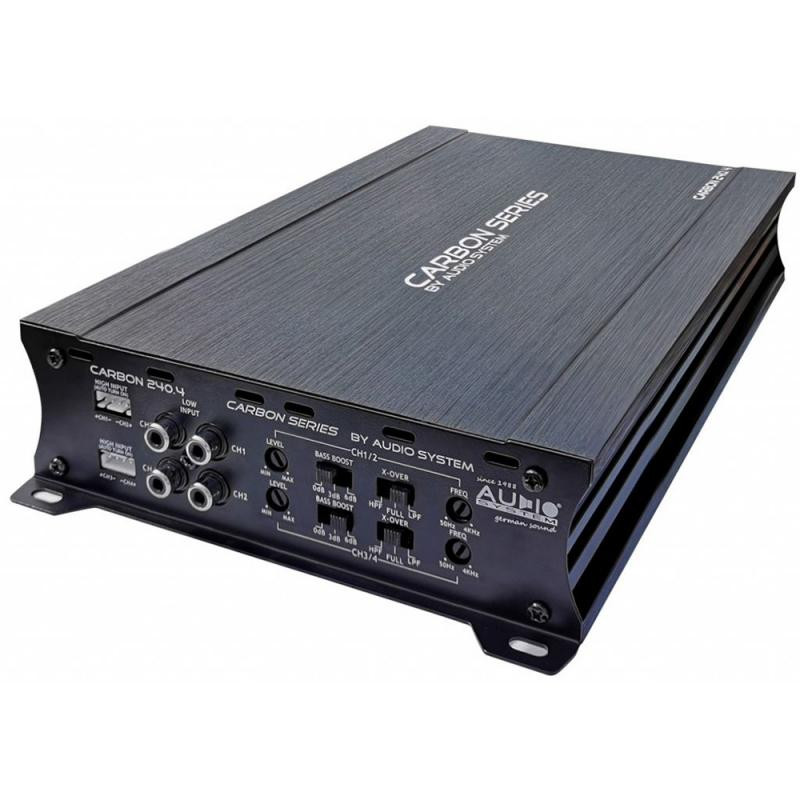3098.jpg Amplificator auto 4 Canale ,Filtre HP,LP , seria CARBON clasa A\B 4x 60(100) WRMS la 4(2) Ohm sau 2x 200 WRMS mono la 4 Ohm - imagine 1