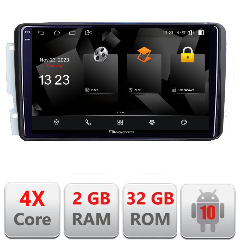 31427.jpg Navigatie dedicata Nakamichi Mercedes C 2001-2004 CLK G 2004-2006 5230-171 Android Ecran 720P Quad Core 2+32 carplay android auto - imagine 1