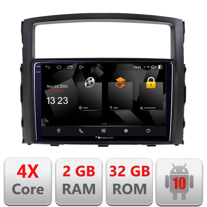 31513.jpg Navigatie dedicata Nakamichi Mitsubishi Pajero 5230-452 Android Ecran 720P Quad Core 2+32 carplay android auto - imagine 1
