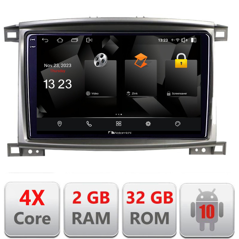 31749.jpg Navigatie dedicata Nakamichi Toyota Land Cruiser L100 2002-2008 5230-L100 Android Ecran 720P Quad Core 2+32 carplay android auto - imagine 1